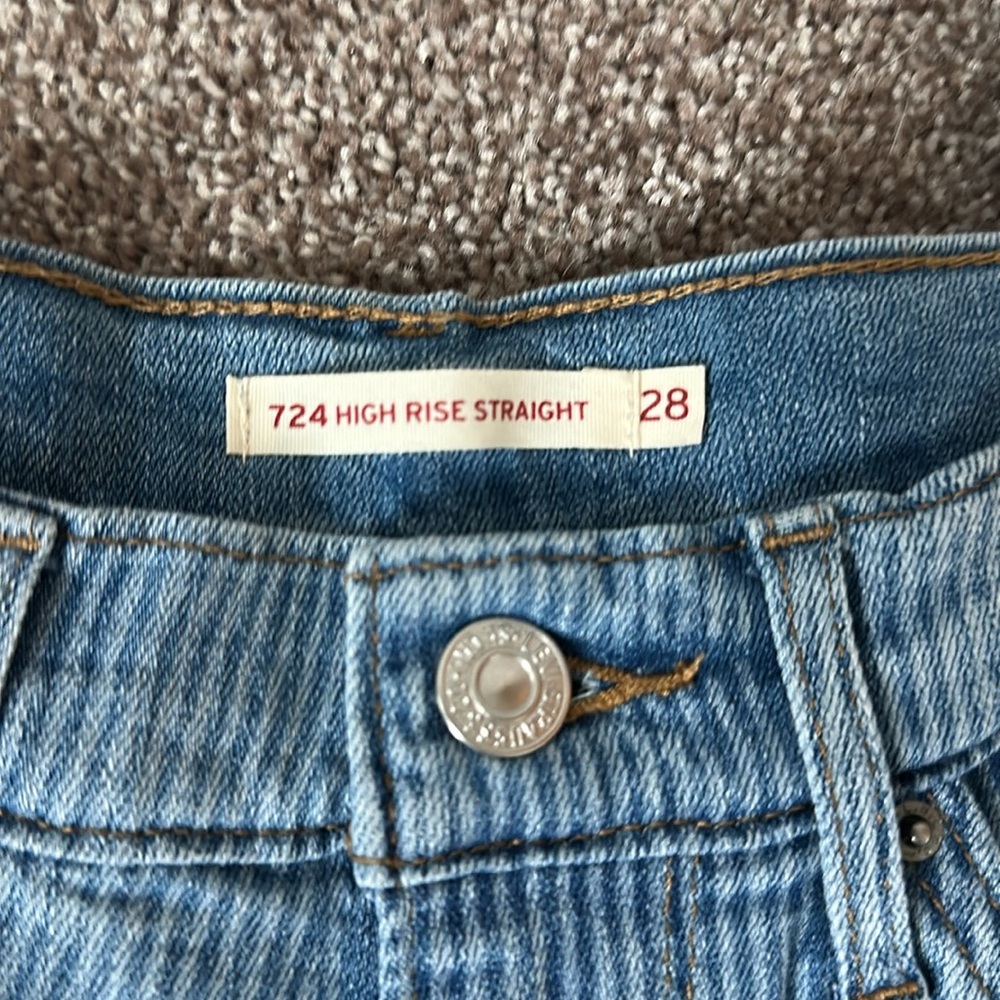 HIGH RISE STRIPED LEVI’S JEANS - Picture 4 of 5
